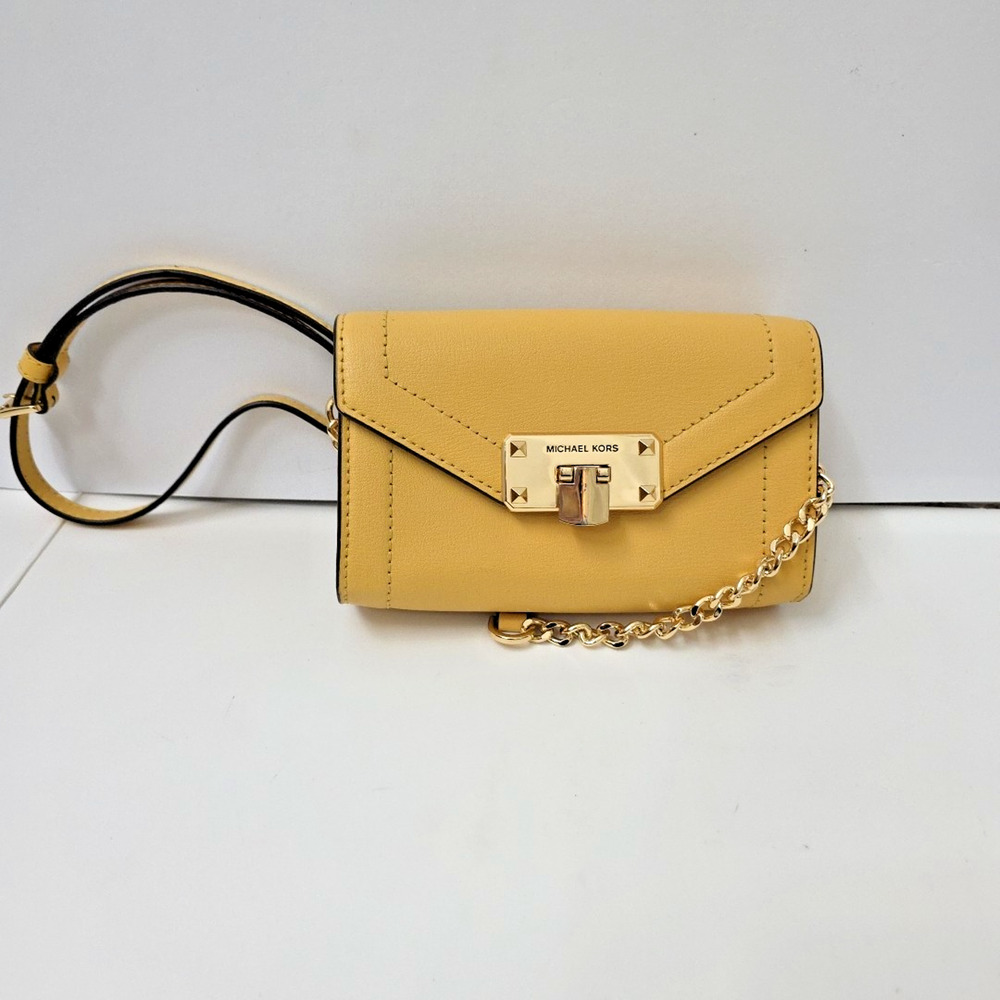 Rare Michael Kors Kinsley Small Leather Convertible Belt Or Crossbody Purse - Picture 3 of 13